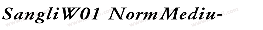 SangliW01 NormMediu字体转换